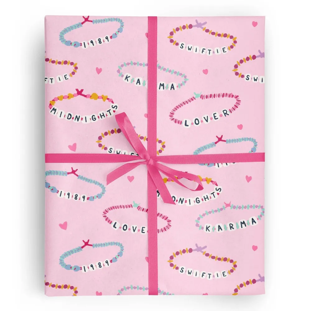 Vivie and Ash Unofficial Swiftie Friendship Bracelet Wrapping Paper