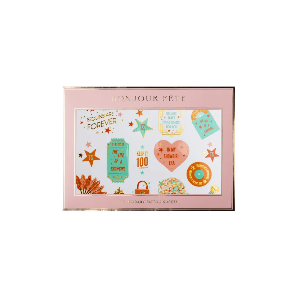Discount Bonjour Fete Unofficial Swiftie Showgirl Tattoos