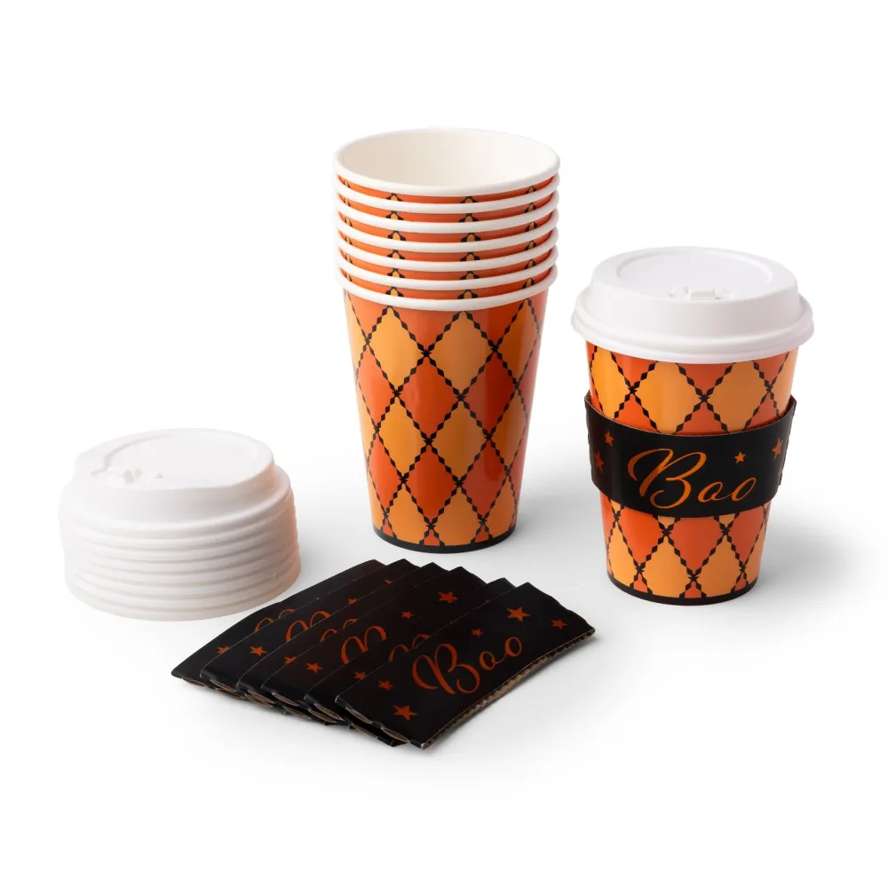 New Bonjour Fete Vintage Halloween Boo Hot Cups