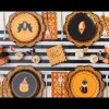 Bonjour Fete Vintage Halloween Harlequin Pumpkin Plates