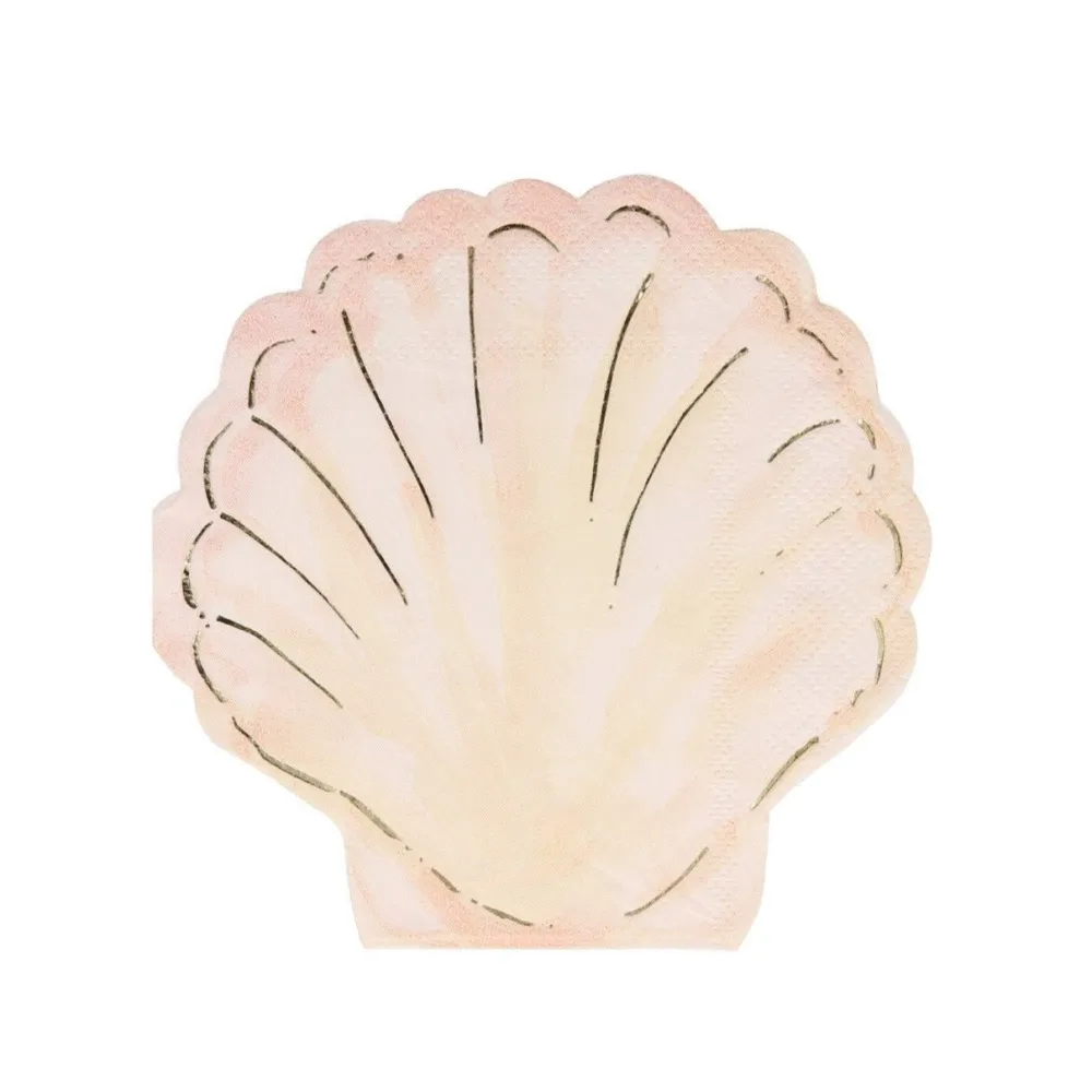 Clearance Meri Meri Watercolor Clam Shell Napkins