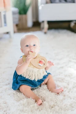 Bannor Toys Whale Wooden Baby Rattle