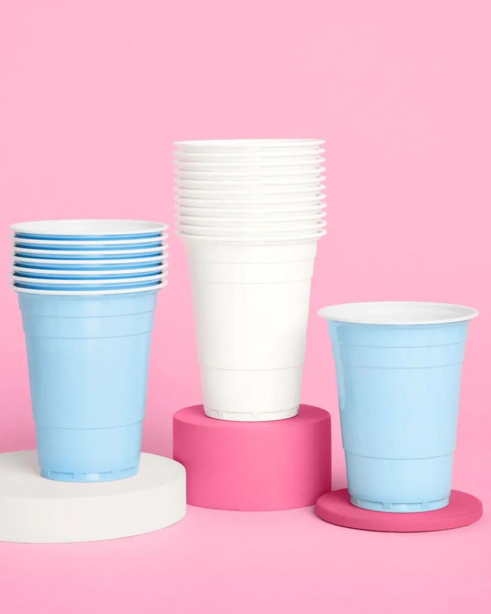 Best xo, Fetti White and Blue Plastic Cups