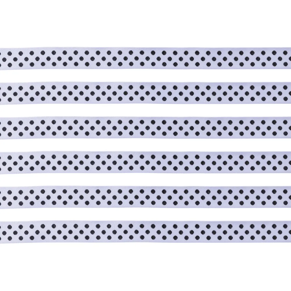 Online Bonjour Fete White & Black Polka Dot Double Sided Grosgrain Ribbon