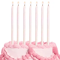 Hot xo, Fetti White Glitter Birthday Candles