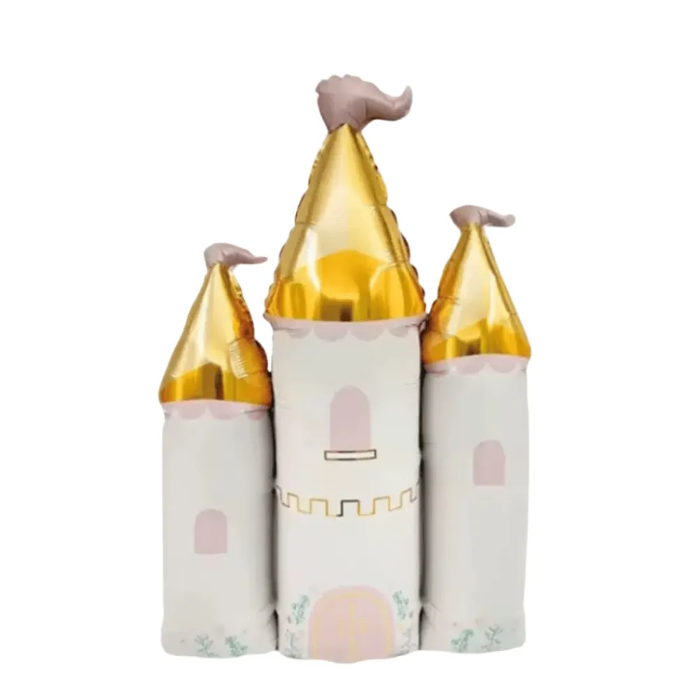 Hot Partybarco White & Gold Princess Castle Foil Balloon