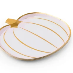 Bonjour Fete White & Gold Pumpkin Small Plates