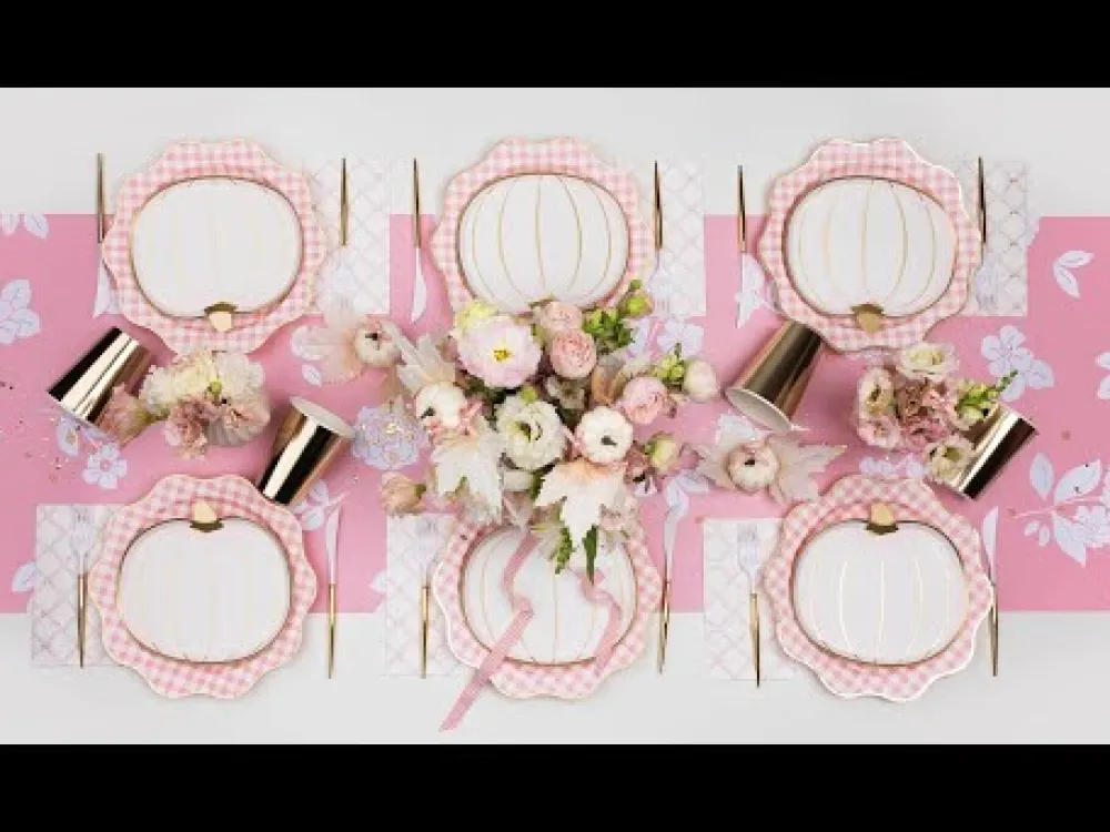 Bonjour Fete White & Gold Pumpkin Small Plates