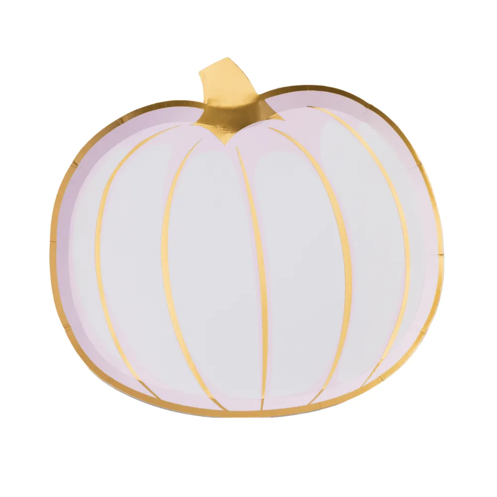Bonjour Fete White & Gold Pumpkin Small Plates
