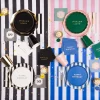 Sale Bonjour Fete White & Gold Signature Happy Birthday Small Plates