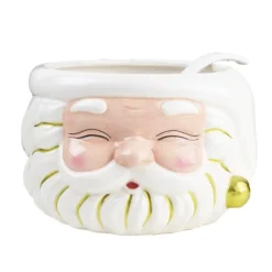 Sale 8 Oak Lane White Santa Punch Bowl with Ladle