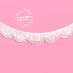 Best xo, Fetti White Scalloped Fringe Banner