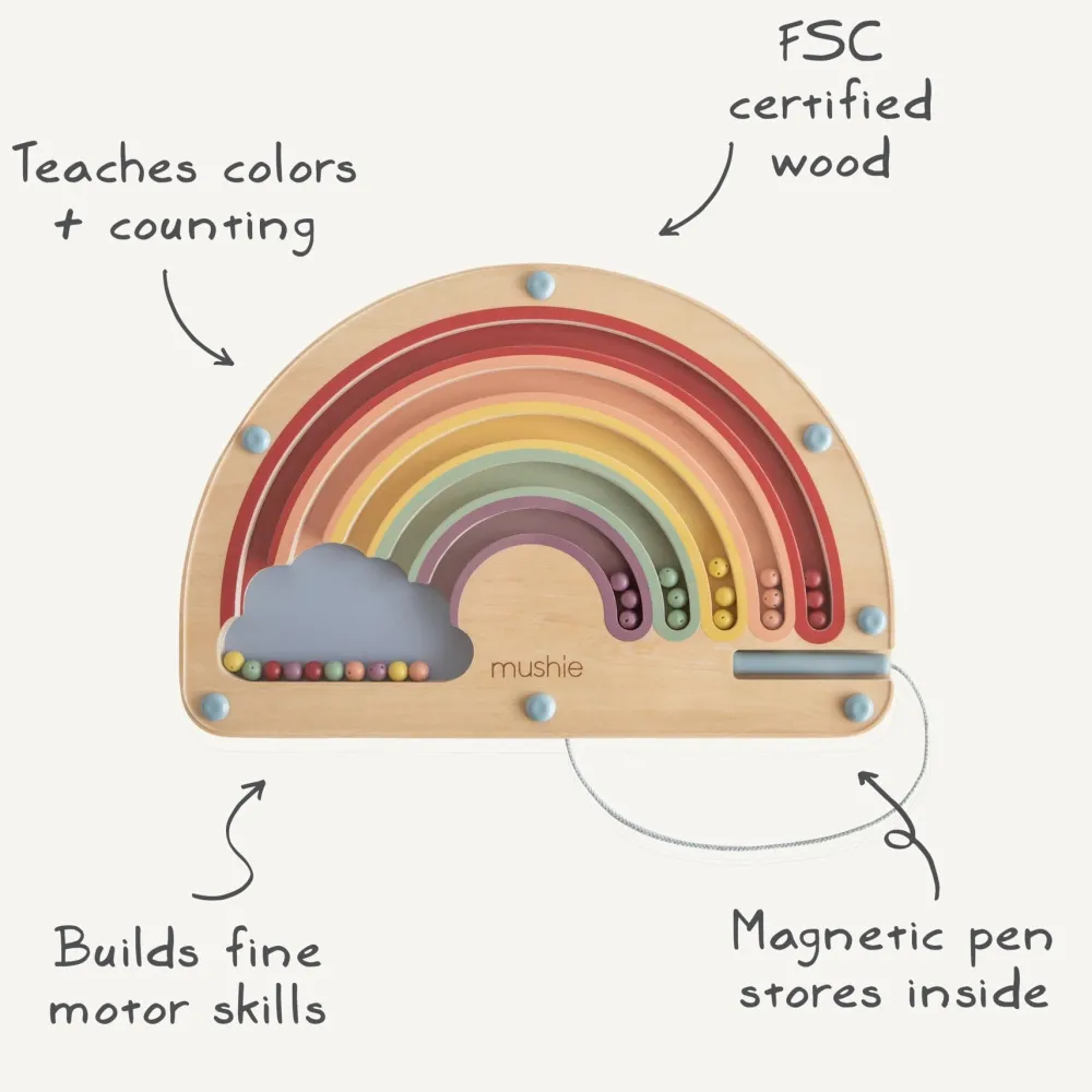 Online Mushie Wooden Magnetic Rainbow Maze