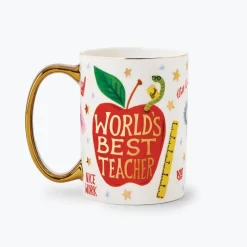 Clearance Rifle Paper Co. World's Best Teacher Porcelain Mug
