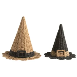 Hot Mud Pie Woven Witch Hat Decoration Set