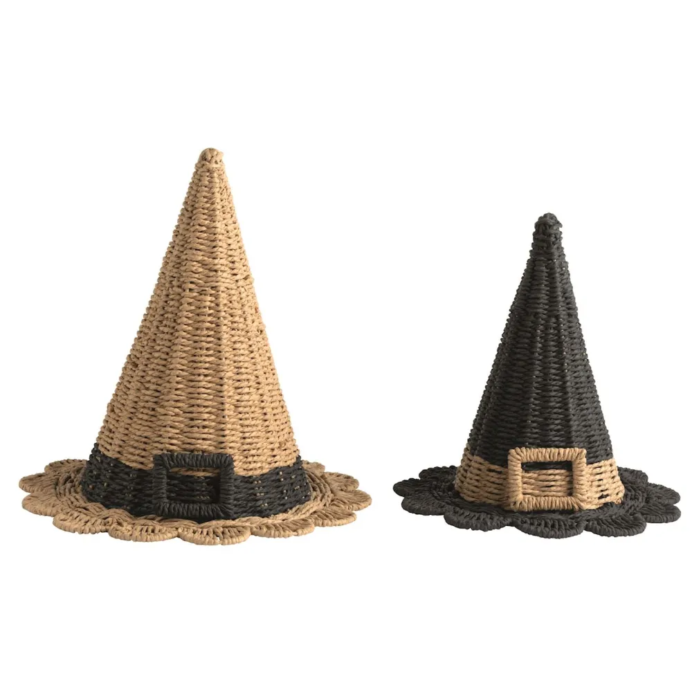 Hot Mud Pie Woven Witch Hat Decoration Set