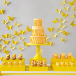 New Bonjour Fete Yellow Double Sided Grosgrain Ribbon