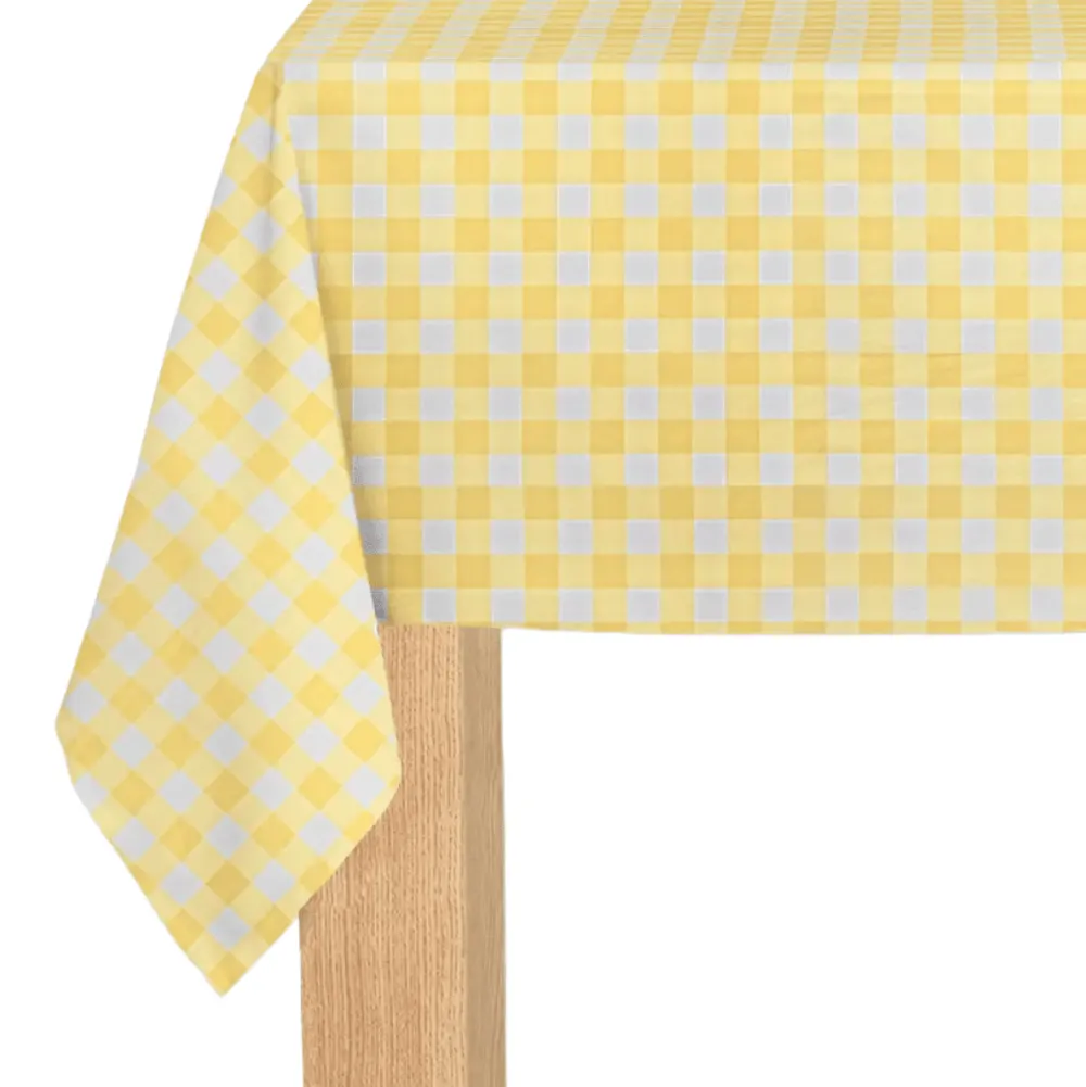 Hot Coterie Party Supplies Yellow Gingham Paper Tablecloth
