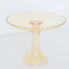 Sale Estelle Colored Glass Yellow Glass Cake Stand