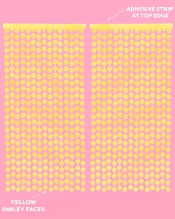Clearance xo, Fetti Yellow Smiley Face Curtain Backdrop